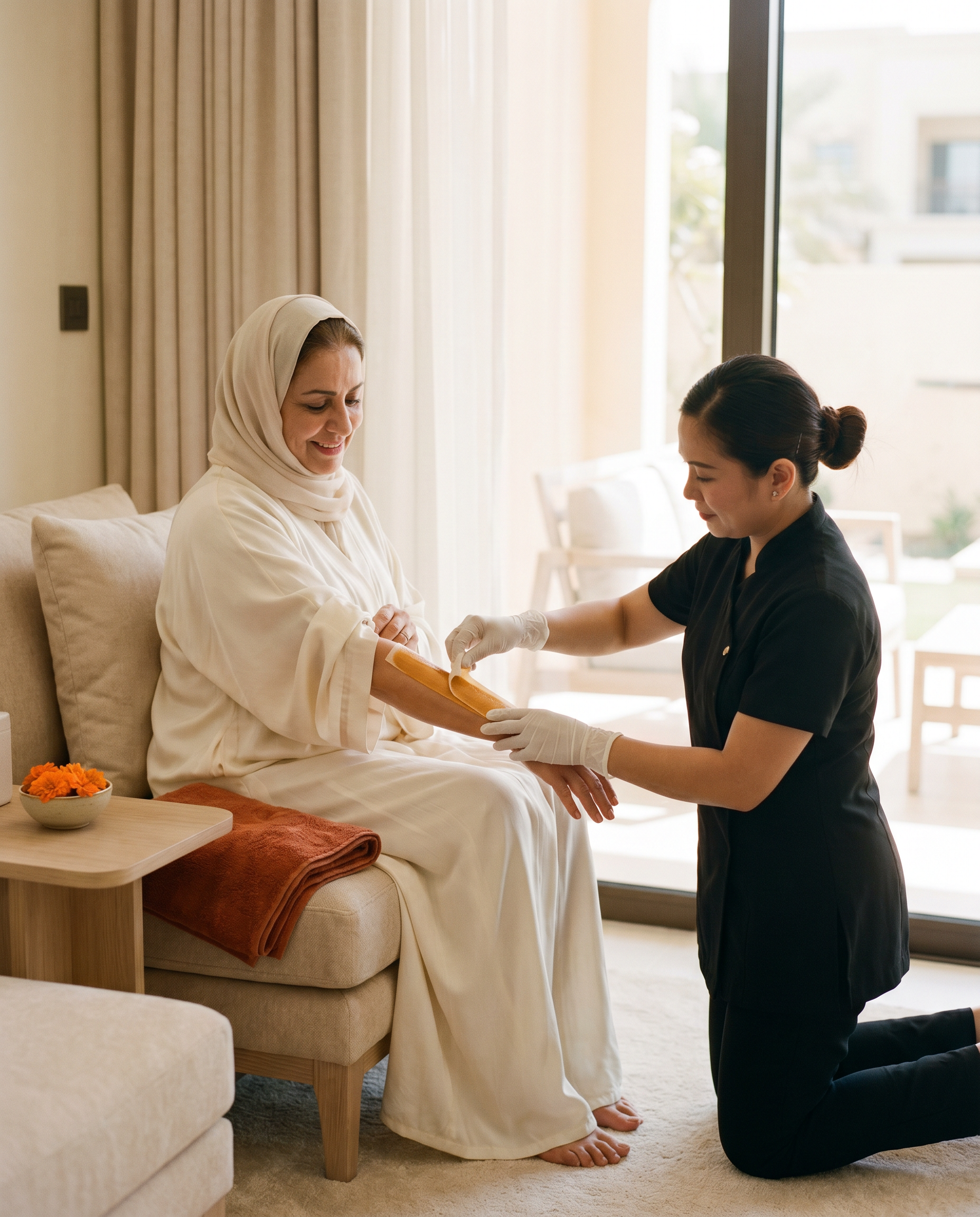 خدمات إزالة الشعر بالشمع